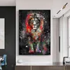 Abstract Lions Oil Paintings on Canvas Modern Colorful Animals Posters and Prints for Home Wall Art Decorative Pictures No Frame