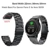 20 22 26mm Smart StrapsSteel Bälte Quick Fit Release Replacement Strap för Garmin Fenix ​​6 6s 6x Pro 5 5x Plus 3 Instinct Wristband Band