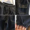 Baby Girl Jeans Pockets Jeans For Girls Spring Autumn Jeans Baby Girl Casual Style Girls Clothes 210412