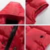 Katoenen Hoodie Vest voor Mannen Winter Warm Dikke Casual Windbreaker Kinderen 3 Kleuren Rode Mouwloze Jas Mannelijk Klassiek Gilet 210925
