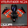 OEM Ciało dla Honda RVF400R VFR400 R VFR400R NC24 V4 87 88 Nieruchomość 78NO.19 RVF400 RVF VFR 400 R 400RR 87-88 VFR 400R VFR400RR 1987 1988 Motocykl Fairing Respol Blue Blk