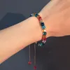 Multicolor Crystal Beaded Verstelbare Touw Armband Shiny Beads Armband Charm Bruiloft Sieraden Gift voor Vrouwen Meisjes