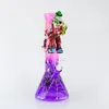 mini bong in vetro con base per bicchiere, opere d'arte dipinte a mano, impianti petroliferi ad alto borosilicato, tubi dell'acqua