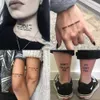 56pcs Dark Waterproof Tattoo English Stickers Temporary Bady Art For Woman And Man