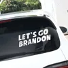 20x7cm Laten we Go Brandon Sticker Party Gunst voor auto Trump Prank Biden PVC Stickers