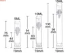 500pcs / lot 5 ملليلتر 10 ملليلتر بطة فراغ زجاجة رشاش كمساحين مضخة تستخدم للحاويات مستحضرات التجميل