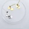Vente Tiny Simple Round Design Boucles d'oreilles pour femmes 925 Sterling Silver Fashion Party Bijoux de mariage 210707
