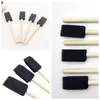 Foam Sponge Brush Sponge Paint Borstels met Houten Handvat voor Kinderen Kinderen Studenten Kunst Klasse Graffiti Schilderij T2I51905