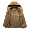 e-baihui 남성 재킷 패션 트렌치 코트 겨울 캐주얼 두꺼운 오버 코트 따뜻한 후드 파커 양털 방풍기 멀티 포켓 outwear