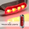 10 Pcs Amber 4 SMD 1224V Tail Bulbs Lighting Sides Indicator Waterproof LED Marker Light Trailer Lights Truck Side Lamp1708413