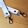 Sublimatie Witte Lege Sleutelhangers Polyester Key Ring Hot Transfer Afdrukken DIY Verbruiksartikelen 30 Stks / partij H0915