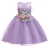 2019 robe de bal élégante robe de soirée formelle robe de mariée fille princesse robe de fleur enfants vêtements de fête de mariage pour fille vêtements Q0716