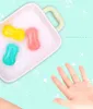 最新の指の石鹸クレヨンの子供の安全モデリング3Dカラーブラシセット子供の赤ちゃんクレヨン6色のスーツセット安全な非有毒