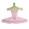 Kinderen Roze Pannenkoek Tutu Roze Ballet Tutu Met Leuke Bloemen Professionele Ballet Kostuums Klassiek Ballet Jurk Voor Meisjes perfor2554