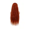Malasia teñida 350 # color 13x4 encaje peluca frontal onda profunda rizado 12-32 pulgadas pelucas yirubizar productos 210% densidad