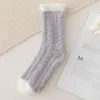 Sports Socks 1/3pcs Women Winter Warm Furry Japan Style Coral Velvet Thermal Floor Year Gifts