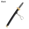 Keychains 1pcs 유니섹스 애니메이션 메탈 합금 Zoro Katana 버클 게임 모델 Saber Samurai Sword Keychain Scabbard Key Ring Gift