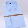 Gestreepte shirts Mannen Korte Mouw Casual Slim Twill Mens Shirt Lange Mouw Zakelijke Werk Mannelijke Camisas Merk Niet Iron Chemise Homme 210524