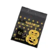 100-pack 10 * 10 cm Halloween-Trick oder Treat-Taschen Halloween-Taschen Halloween-Party-Geschenkverpackung Selbstklebende Kekse Süßigkeiten