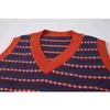 Sleeveless Sweater Vest Women Striped V Neck Knitwear Waistcoat Stylish Loose Korean Vintage Harajuku Ins Knitted Tops 210515
