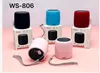 WS-806 Mini Trådlös högtalare Bärbara Inomhus Utomhus Bluetooth Speakers TWS SURPPORT SD-kort WS 806 med Retail Box