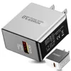QC3.0パワーアダプターEU US Fast Quick Charger 5V 3A 18W Wall Charger for iPhone 11 12 13 14 Pro Max Samsung PC Mp3 B1