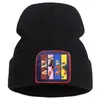 NRT Knitted Hats Running Japan Anime Beanie Hat Casual SimpleWinter Hats Hip Hop Unisex Knitted Cap Outdoor Cotton Bonnet Hats Y21111