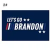 2024 New Lets Go Brandon Trump 선거 선거 플래그 양면 대통령 깃발 150x90cm 도매 DHL GC1007