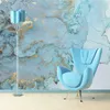 Fond d'écran personnalisé pour murs fonds d'écran PO personnalisés 3D stéréo marbre bleu peintures murales Papel de Parede9381412