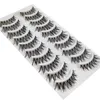 3D Fuax mink cílios postiestos 30 pares 3styles / set com pinça e líquido auto-adesivo Pena de delineamento Natrual Wispies Eyelash