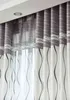 Curtains for Living Dining Room Bedroom Classic Black and White Stripe Flat Environmental Protection Printing Curtain 211203