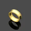 2020 Classic VC Double Row Steel Ball Men and Women Ring 18K Rose Gold Bloempaar Ring Kerstcadeau6003791