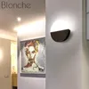 Moderne dekorative LED-Lampe Wandleuchte für Zuhause Schwarz Weiß Mount Nordic Wandleuchte Mond El Nachttisch Pared Runde Lampen