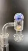 도매 짧은 목 똥똥 Quartz banger 물 담뱃대 경 사진 가장자리 두꺼운 10mm 14mm 맑은 조인트 90 ° Dab 못 석유 장비 용