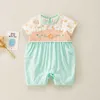 Lider Bear Leader Baby Girls Lato Flivers Flowers Pajacyki Maluch Casual Pajacyki Do Niemowląt Princess Cute Body Utwory 0-2y 210708