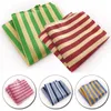 Bow Ties 25x25cm Fashion Pocket Square Green Handkerchief Silk Striped Hanky Suit Men's Business Wedding Chest Towel Accessories Donn22