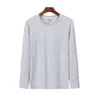 T-shirts à manches longues de Faliza pour hommes 3-Pack Couleur solide 100% coton T-shirt Casual T-shirt Tops Camisetas Hombre TX152 210410