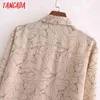 Mujeres Flores de gran tamaño Impresión de manga larga Chic Mujer Casual Camisa suelta 1D97 210416