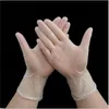 Rękawiczki jednorazowe 100 SZTUK PVC Obróbka żywności Przezroczysta rękawica Lateks Ogród Sprzątanie domu S / M / L / XL