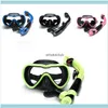 Esportes de água Máscaras de mergulho ao ar livre Máscaras de vazamento Snorkel Anti-nevoeiro Natação Snorkeling Óculos de óculos com fácil Respiração Seco Máscara de Máscara