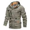 Giacche da uomo di media lunghezza Casual Capispalla con cappuccio Giacca Escursionismo Giacca a vento Autunno Primavera Moda Tactical Pilot Cappotti antivento 211011