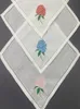 Ensemble de 12 Mouchoirs Pour Femme Blanc Pur Ramie Tissu Hankies Bordure Ajourée Brodé Floral Hanky 13 "x 13"