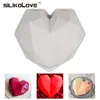 Silikolove 3D Diament Miłość Serca Kształt Silikonowe Formy Do Pieczenia Gąbka Szyfonowa Magiczka Deserowe Molds Food Grade Y0223