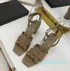 Fashion-Summer Trend Women's Classic Tjock Heel Strapping Sandals Sexig Patent Läder Style Multi Color Choice