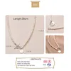 Trustdavis Luxury 925 Sterling Silver Fashion Freshwater Pearl Geometric Hexagon Necklace for Women Mother's Day Jewelry DB343