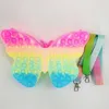 Party Favorit Butterfly Enkel Dimple Chain Cross Bag Fidget Leksaker Push Bubble Antistress Children Toy Keychain Wallet