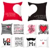 Cushion/Decorative Pillow Fuwatacchi Valentine's Day Gift Cover Mr Mrs Words Cushion Printed Throw Pillowcase For Home Sofa Decorative