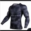 Camisetas Camisetas S Ropa Ropa Entrega directa 2021 Camisas impresas en 3D Hombres Compresión Térmica Camiseta de manga larga Hombres Fitness Culturismo