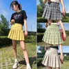 Damen Faltenrock Plaid A-Linie Minirock Skater Tennis Schuluniform Röcke Futter Shorts Harajuku Mädchen Tanzkleidung XS-3XL