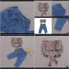 Ensembles Bébé, Maternité0-5Y Bébés Filles Vêtements Léopard Bandage Tube Crop Tops + Denim Long Pantalon Enfants Vêtements 2 Pcs Été Outifts Set Drop D